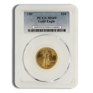 1987 1/4 oz Gold Eagle $10 PCGS MS69