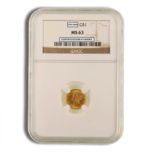 $1 Gold Liberty Type 1 - NGC MS63