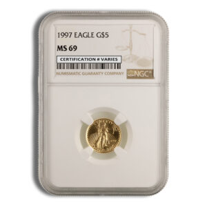1997 1/10 oz Gold Eagle $5 NGC MS69