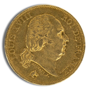 France Gold 40 Francs - Louis XVIII (1816-1824)