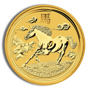 2014 1/2 oz Australia Gold Lunar Horse BU - Series II