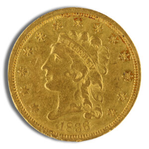 $2.5 Gold Classic Head Quarter Eagle - Cleaned