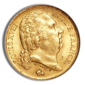 France Gold 20 Francs - Louis XVIII (1816-1824)