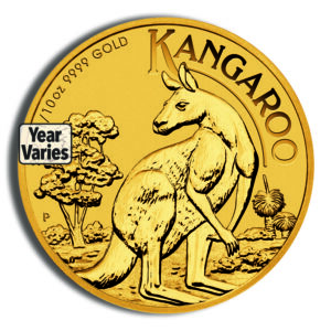 1/10 oz Australian Kangaroo/Nugget Gold Coin (Year Varies)