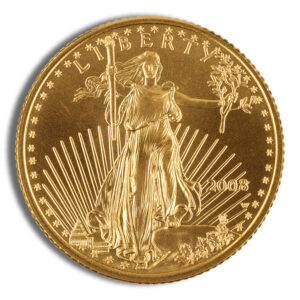 2008-W 1/4 oz Burnished Gold Eagle $10 (Cap Only)