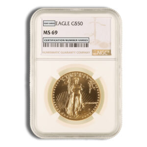 1987 1 oz Gold Eagle $50 NGC MS69