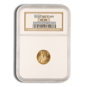 1989 1/10 oz Gold Eagle $5 NGC MS69