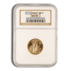 2002 1/4 oz Gold Eagle $10 NGC MS70