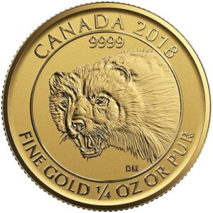 2018 1/4 oz Canadian Wolverine Gold Coin