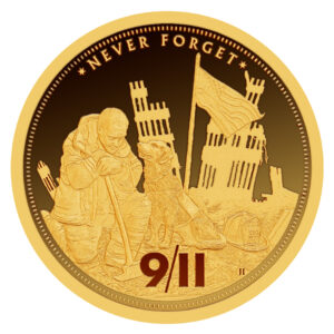 2021 1/8 oz Gold Solomon Islands 9/11 Anniversary Coin