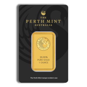 1 oz Gold Bar - Perth Mint (Black Card)