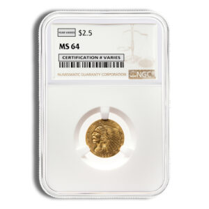 $2.5 Gold Indian Quarter Eagle - NGC MS64