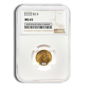 $2.5 Gold Liberty Quarter Eagle - NGC MS65
