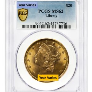 $20 Gold Liberty Double Eagle - PCGS MS62