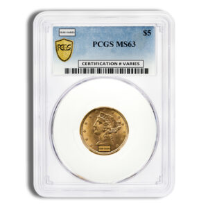 $5 Gold Liberty Half Eagle - PCGS MS63