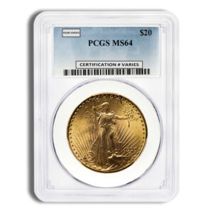 $20 Gold Saint-Gaudens Double Eagle - PCGS MS64