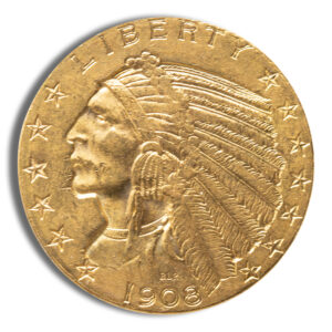 $5 Gold Indian Half Eagle - AU