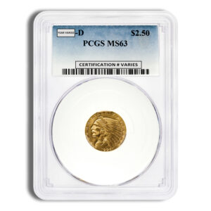 $2.5 Gold Indian Quarter Eagle - PCGS MS63