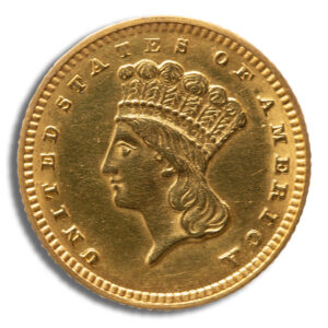 $1 Gold Indian Type 3 - Cleaned/Low Grade