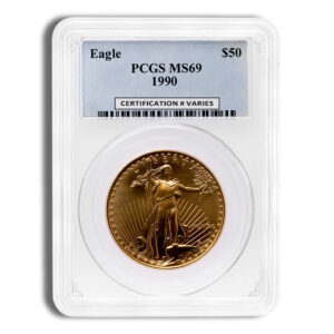 1990 1 oz Gold Eagle $50 PCGS MS69
