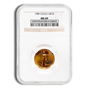 1989 1/4 oz Gold Eagle $10 NGC MS69