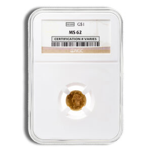 $1 Gold Liberty Type 1 - NGC MS62