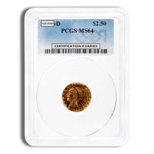 $2.5 Gold Indian Quarter Eagle - PCGS MS64