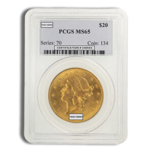 $20 Gold Liberty Double Eagle - PCGS MS65