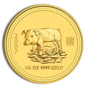 2007 1/2 oz Australia Gold Lunar Pig BU - Series I