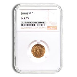 $2.5 Gold Indian Quarter Eagle - NGC MS65