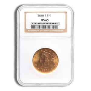 $10 Gold Liberty Eagle - NGC MS65