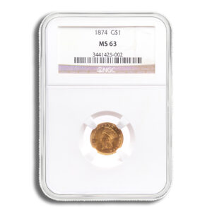 $1 Gold Indian Type 3 - NGC MS63