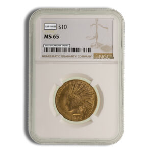 $10 Gold Indian Eagle - NGC MS65
