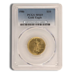 1986 1/4 oz Gold Eagle $10 PCGS MS69